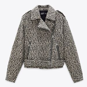 Zara belted moto jacket